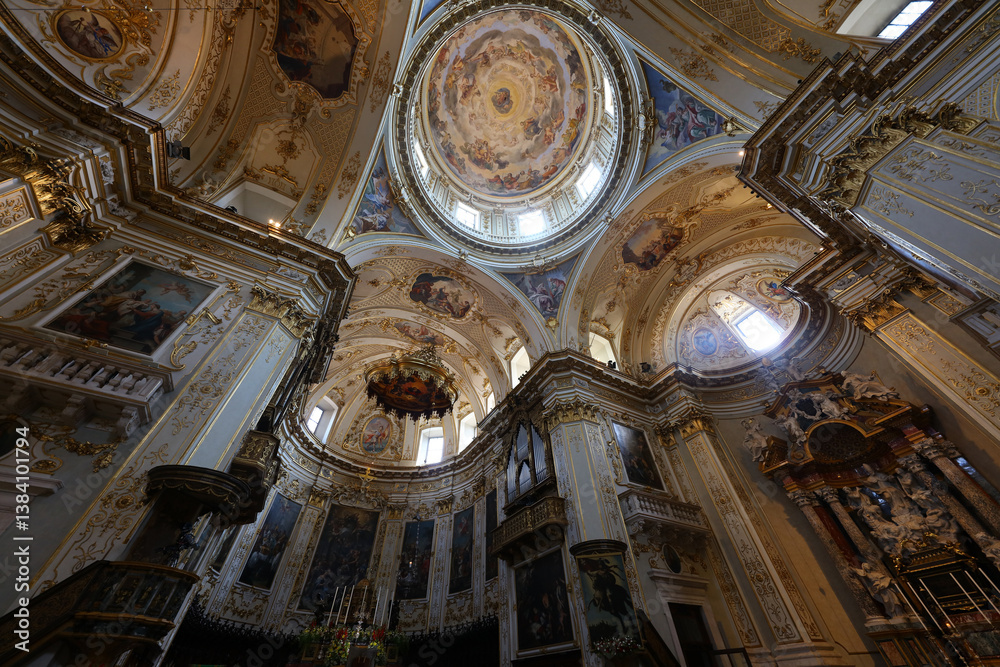 Obraz premium Catedral de San Alejandro Mártir, Bérgamo, Italia
