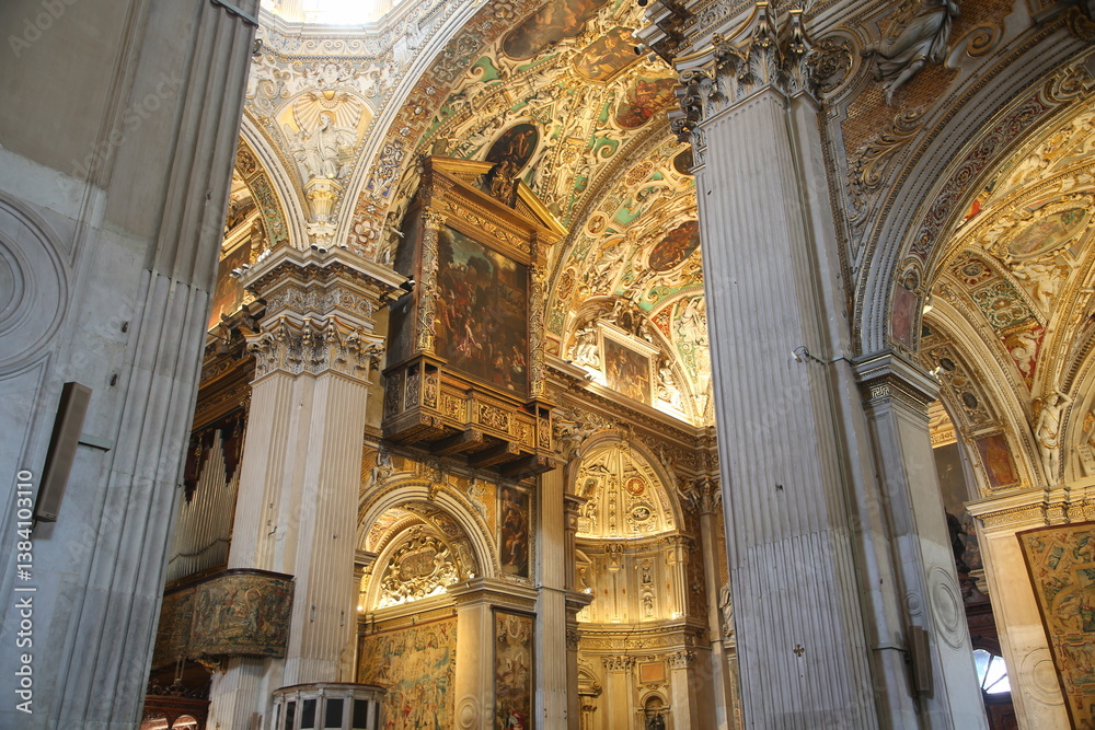 Obraz premium Basílica de Santa María la Mayor, Bérgamo (Italia).