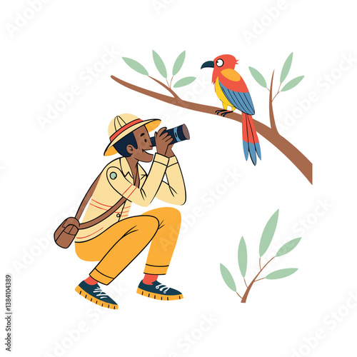  Playful Wildlife Photographer Character Design
