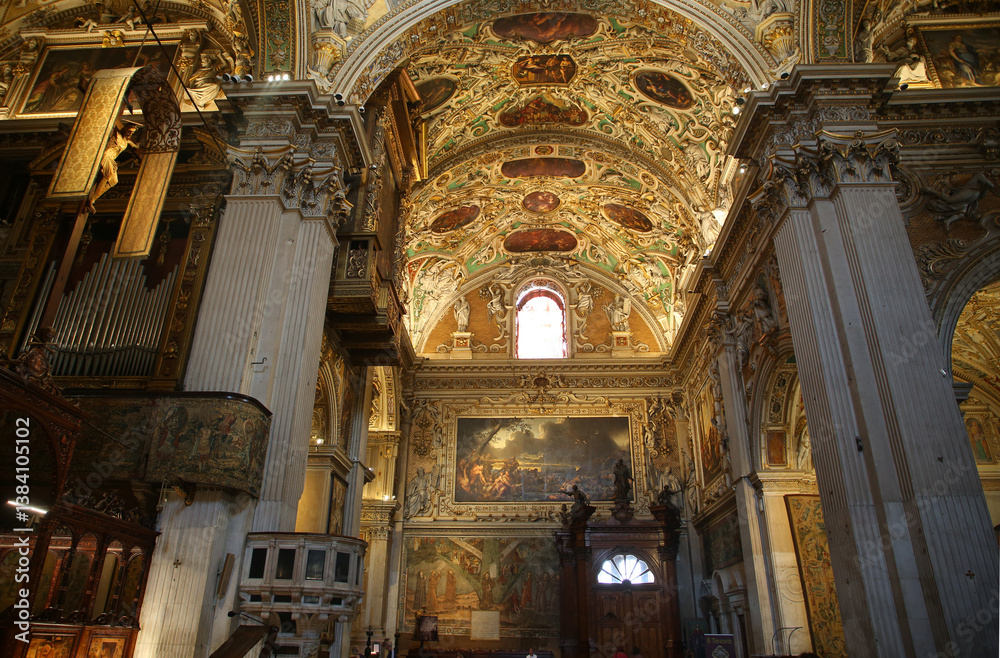 Naklejka premium Basílica de Santa María la Mayor, Bérgamo (Italia).