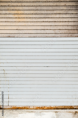 industrial garage door dirty old