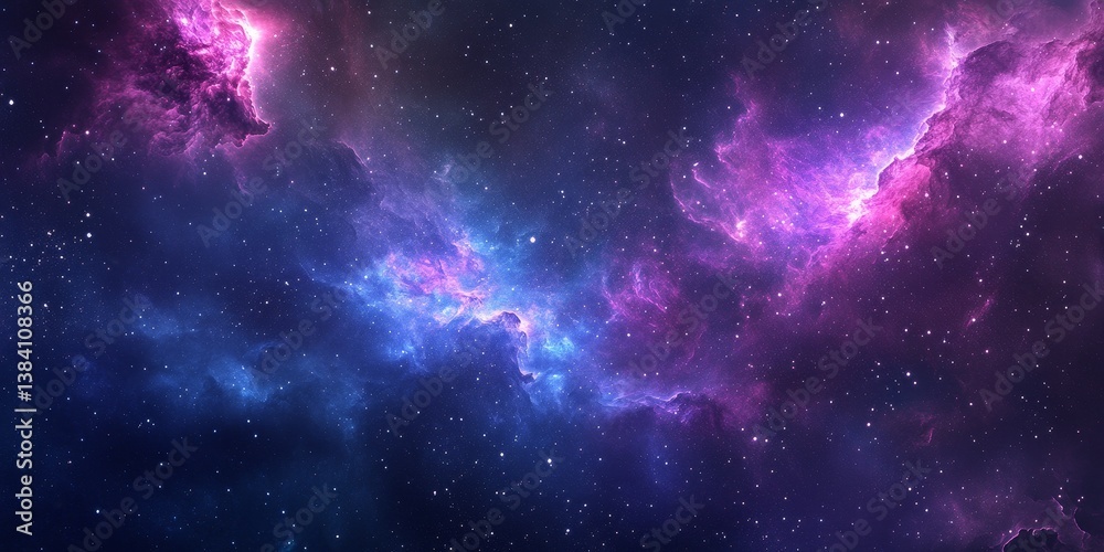 Naklejka premium Cosmic Nebulae Dance in Deep Space
