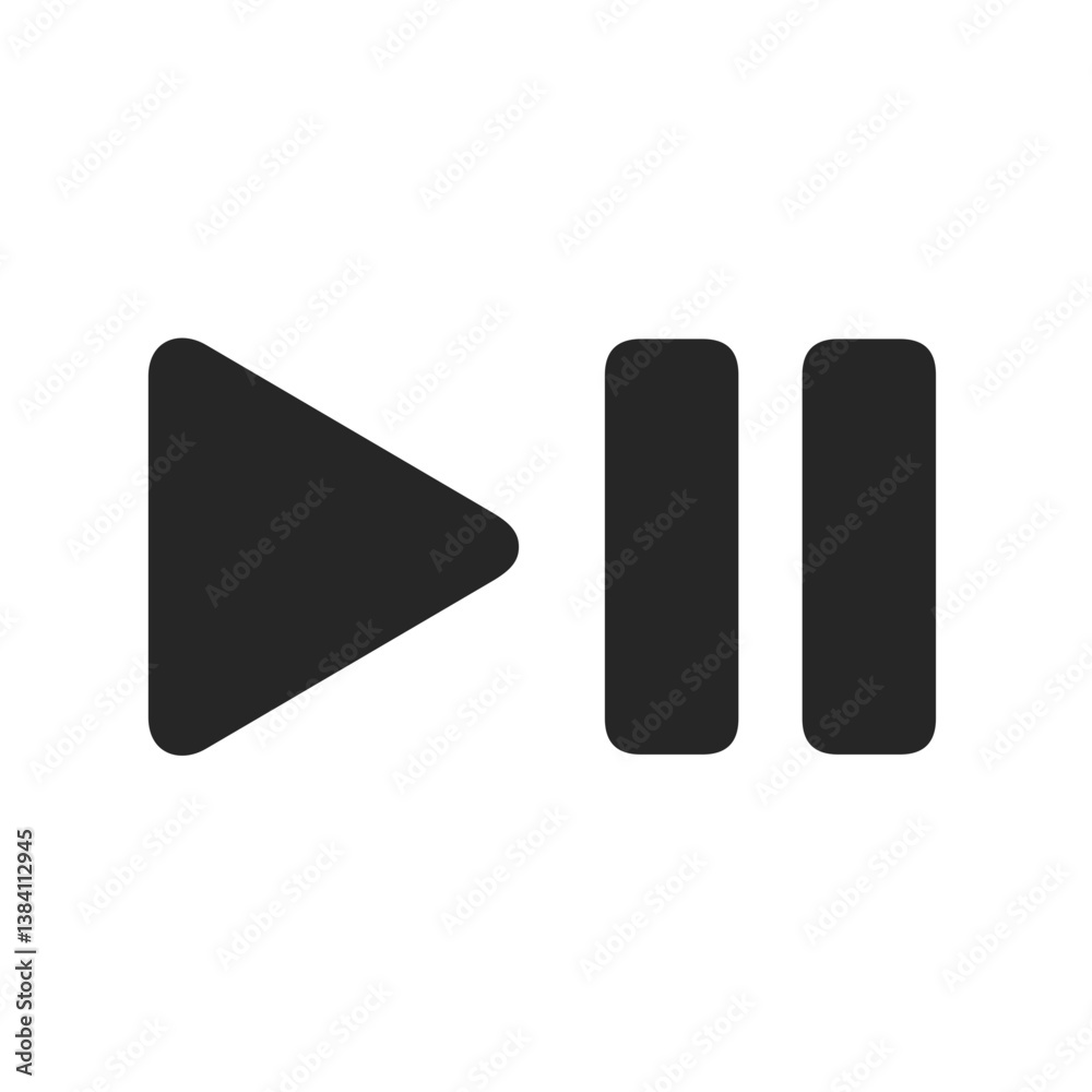 Filled Play Pause Icon Filled Play Pause Icon
