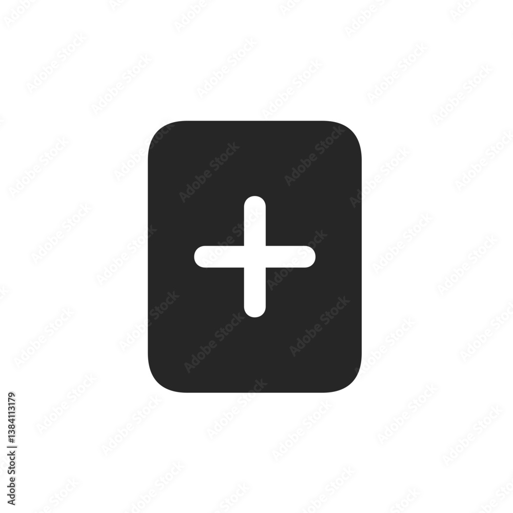 Filled Plus Portrait Rectangle Icon Filled Plus Portrait Rectangle Icon