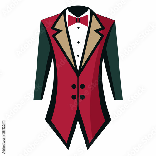 Minimal Suit Jacket Vector Illustration on White Background