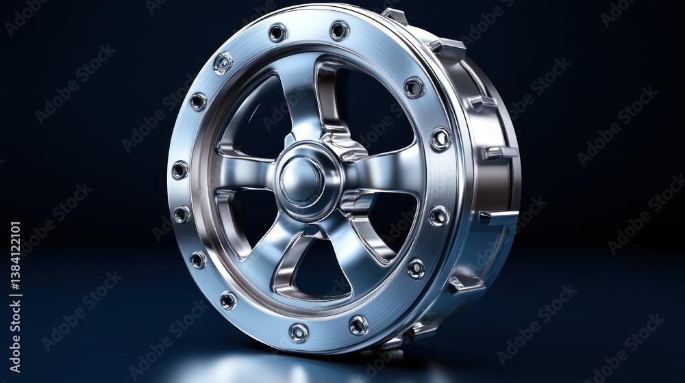 Obraz premium HighPerformance Alloy Wheel with Sleek Design and Precision Engineering for Automotive Enthusi
