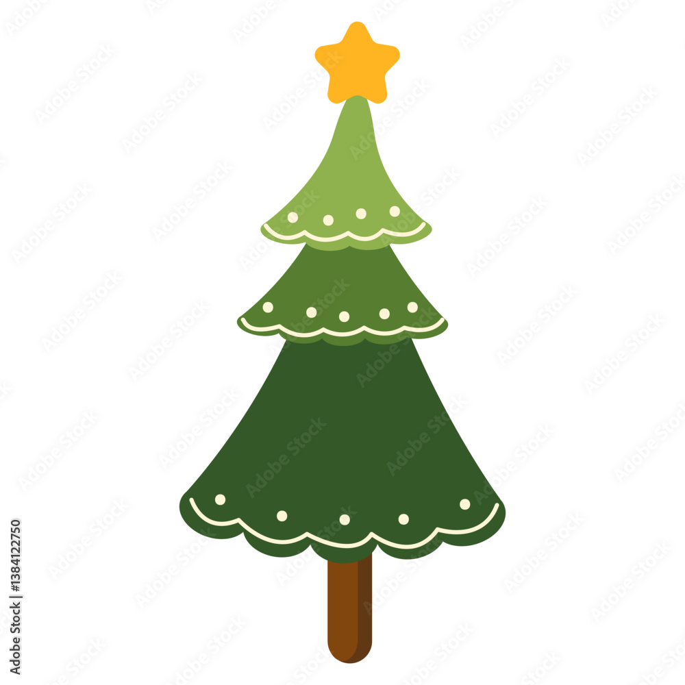 Fototapeta premium Christmas Cute Tree