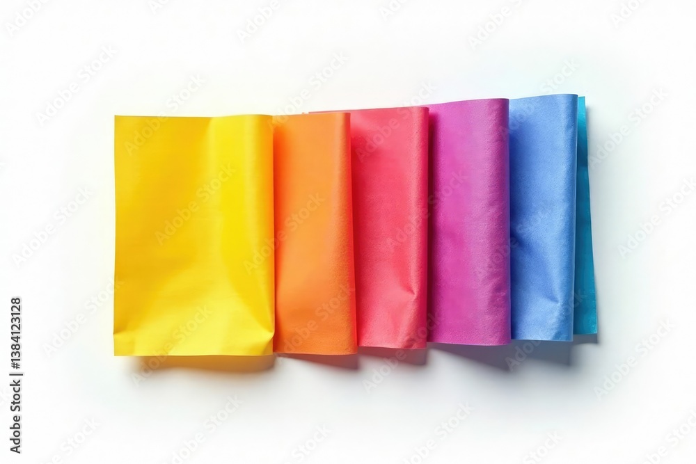 Naklejka premium Single, vibrant colored flap isolated on pure white background , detail, clean, minimal