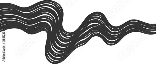 Elegant black silk fabric gracefully draped and fluttering on white background, soft waves. Horizontal footage for promotions, discount offers, social media and sales