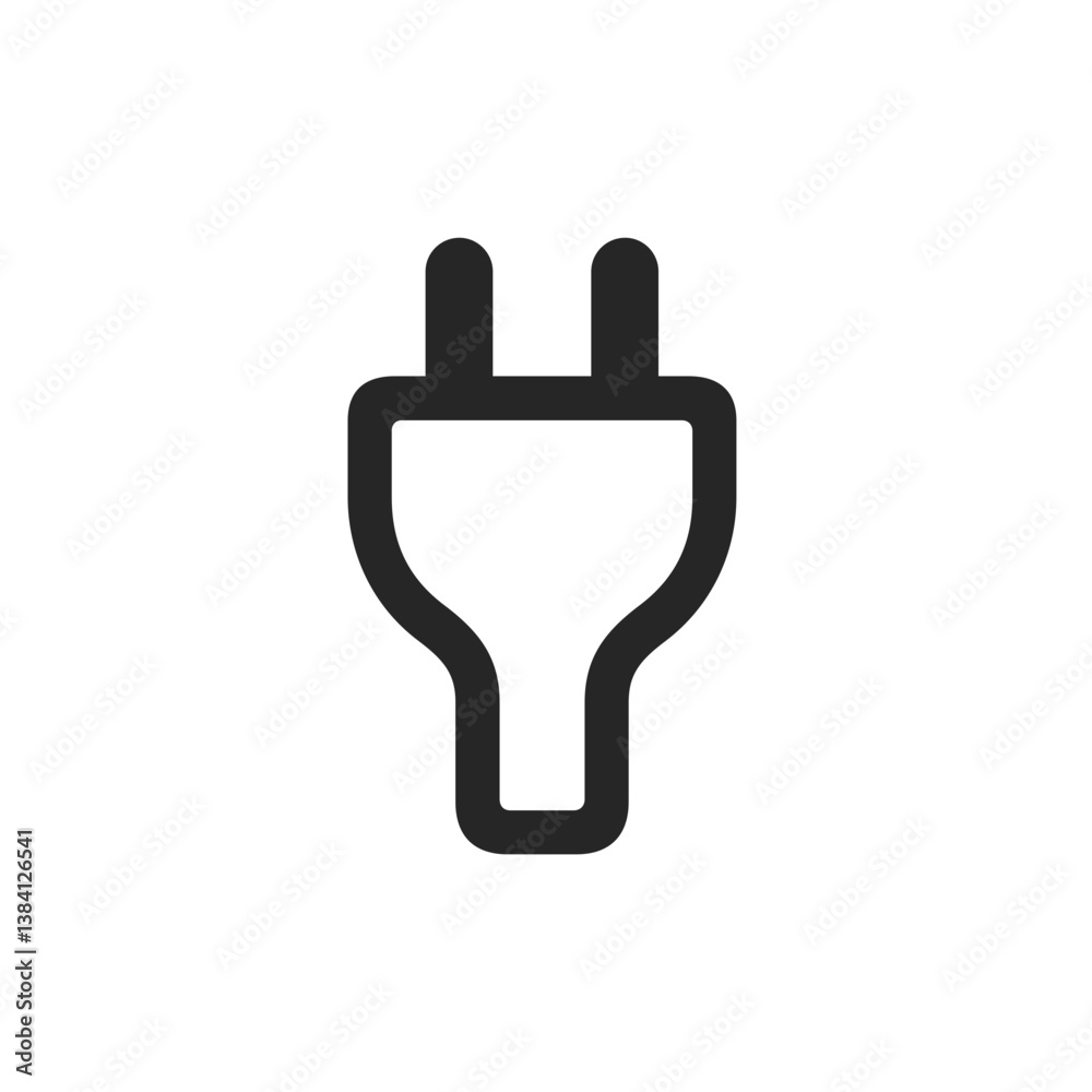 Portrait Power Plug Icon Portrait Power Plug Icon
