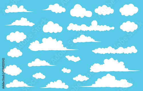 Clouds vector set