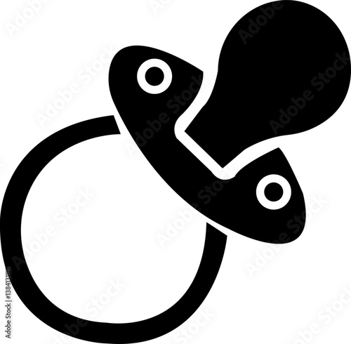 pacifier Solid icon, baby, suck