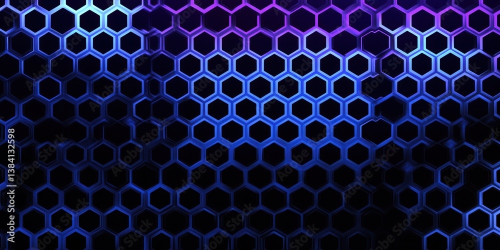Abstract blue background with hexagonal patterns for technology, science, and medical concept Generative AI Abstract blue background with hexagonal patterns for technology, science, and medical concept Generative AI
