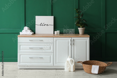 Interior of laundry room wi...