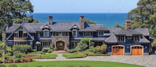 Luxurious coastal estate with ocean views
