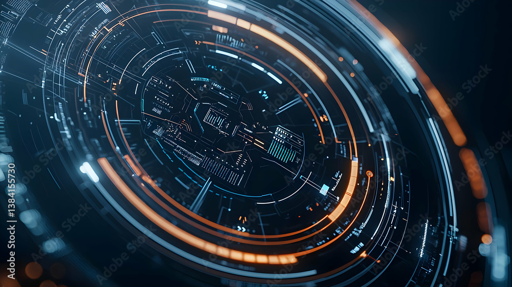 Abstract Futuristic Digital Interface