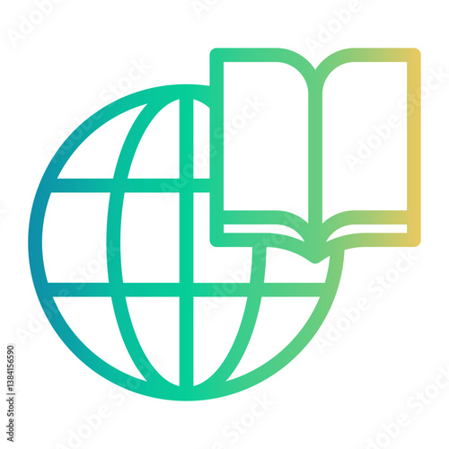 Global Line Gradient Icon