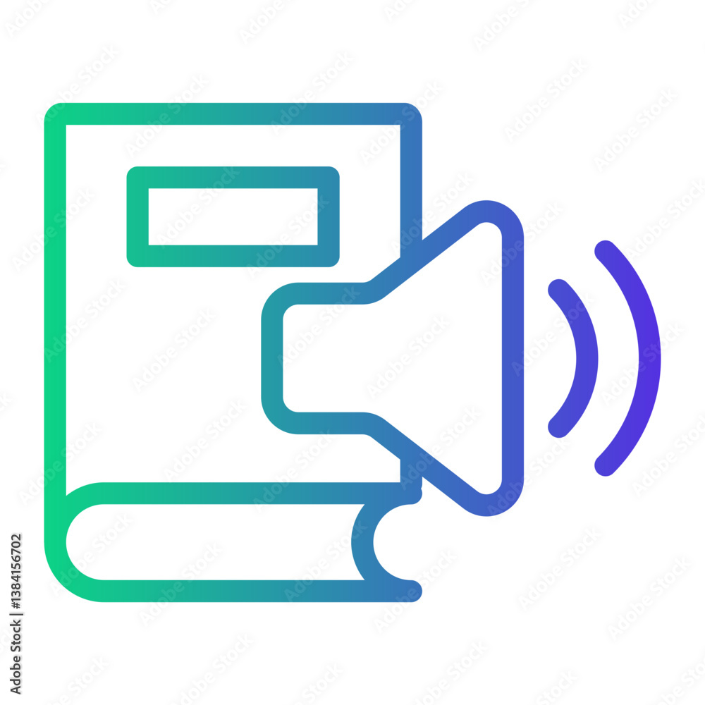 Audio Line Gradient Icon Audio Line Gradient Icon