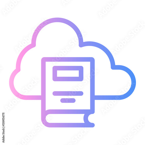 Cloud Line Gradient Icon