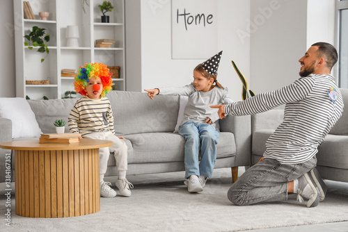 Family fun and playful mome...