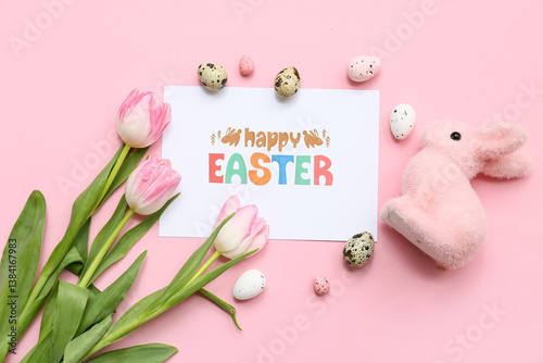Greeting card with Easter e...