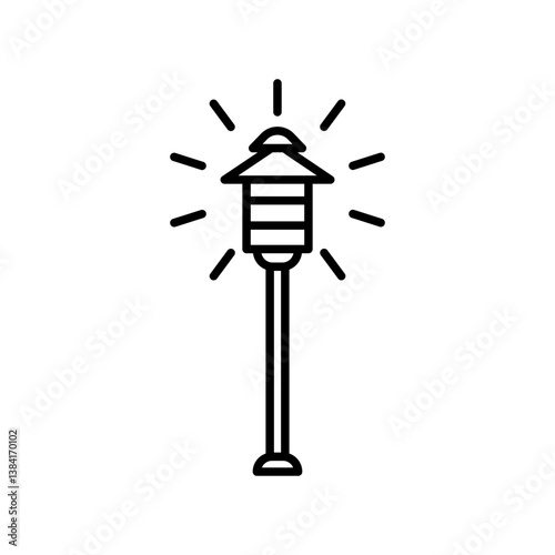 Lamp Garden icon design template SVG