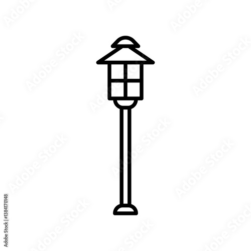 Lamp Garden icon design template SVG