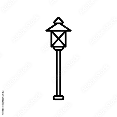 Lamp Garden icon design template SVG