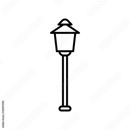 Lamp Garden icon design template SVG