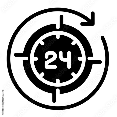 24h Solid icon