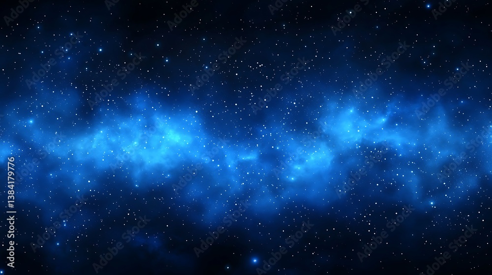 Obraz premium Blue Nebula Cosmic Background
