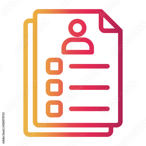 journalist Line Gradient Icon
