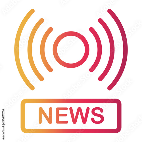 news Line Gradient Icon