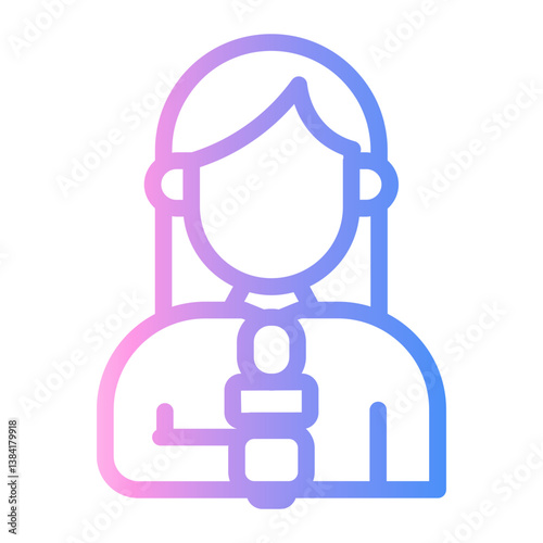 female Line Gradient Icon