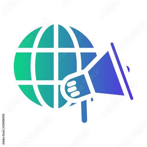 world Gradient icon
