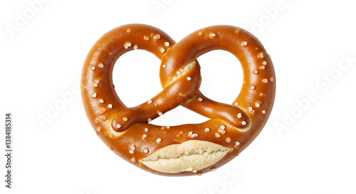 Salty pretzel  isolated on white background 