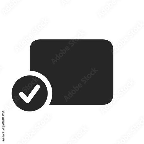 Rectangle Filled Badge Checkmark