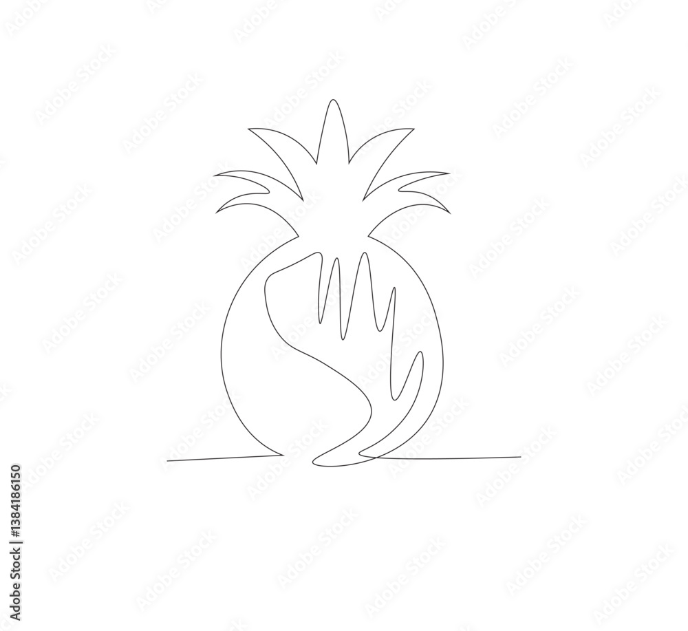 Pineapple natural food icon. Sweet freshness art vector design. with white background Pineapple natural food icon. Sweet freshness art vector design. with white background