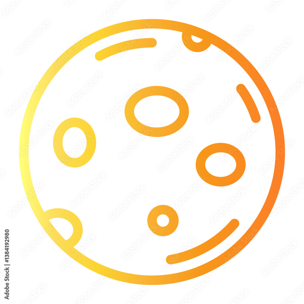 moon Line Gradient Icon moon Line Gradient Icon