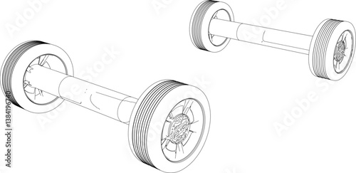 3D illustration of vehicle model