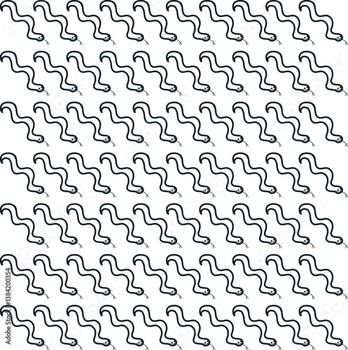 Wavy snakes or worms form a zoological or animal background
