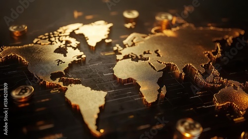 Fototapeta Naklejka Na Ścianę i Meble -  Global financial map