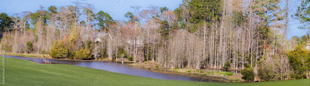 Neighborhood street, lake and nature photos of Little River, South Carolina
