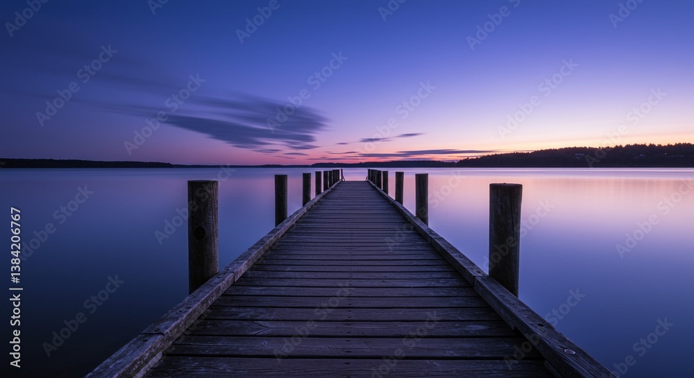 Fototapeta premium pier at sunset