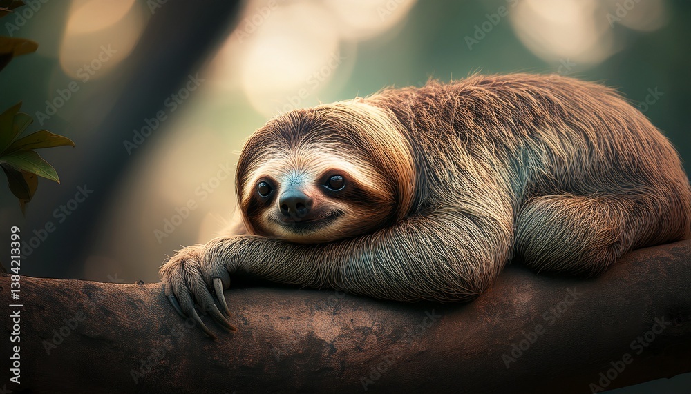 Naklejka premium ナマケモノ