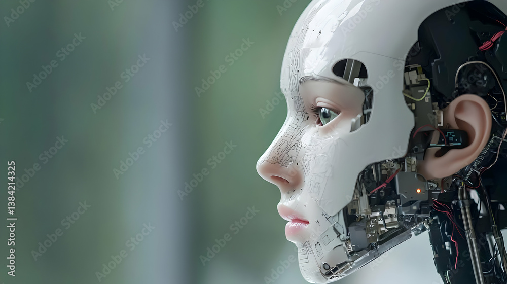 Profile Of Futuristic Robot Head Profile Of Futuristic Robot Head
