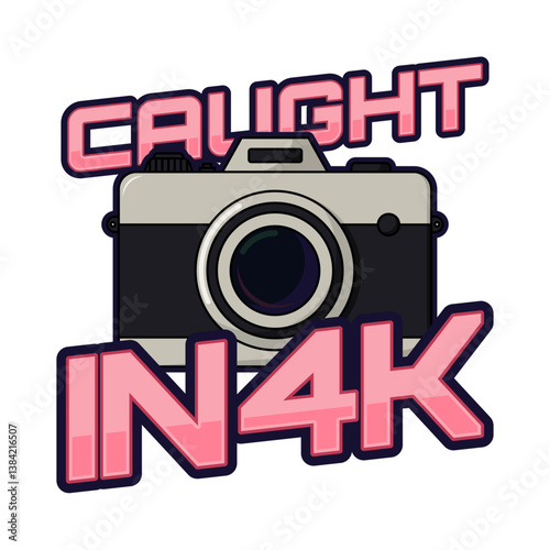 Vector Illustration caught in 4K camera twitch