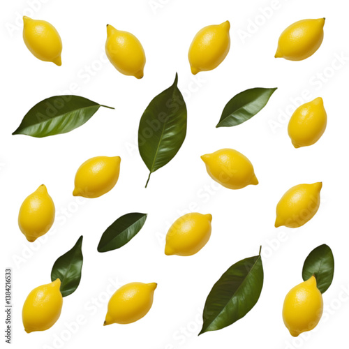 Lemons, Leaves, Food Photography