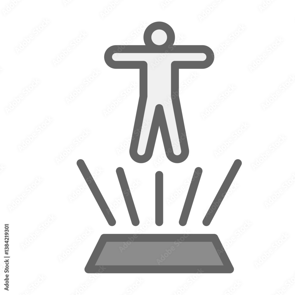 Fototapeta premium Hologram filled outline icon. Hologram color line illustration.