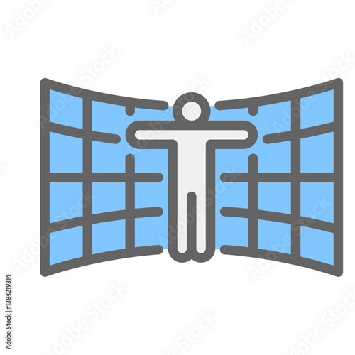 Multiverse filled outline icon. Multiverse color line illustration.